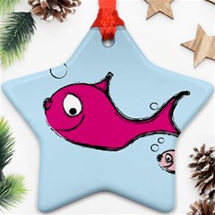 Fish Swarm Meeresbewohner Creature Star Ornament (two Sides) by BangZart