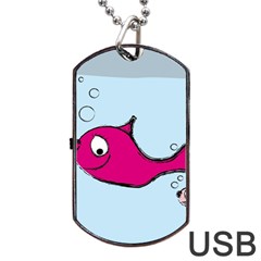 Fish Swarm Meeresbewohner Creature Dog Tag Usb Flash (one Side) by BangZart