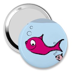 Fish Swarm Meeresbewohner Creature 3  Handbag Mirrors by BangZart