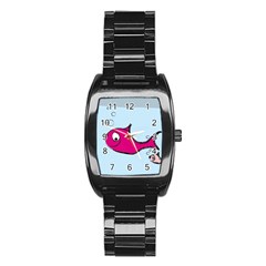 Fish Swarm Meeresbewohner Creature Stainless Steel Barrel Watch by BangZart