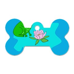 Frog Flower Lilypad Lily Pad Water Dog Tag Bone (two Sides) by BangZart