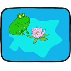 Frog Flower Lilypad Lily Pad Water Double Sided Fleece Blanket (mini)  by BangZart