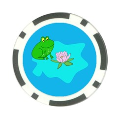 Frog Flower Lilypad Lily Pad Water Poker Chip Card Guard (10 Pack) by BangZart