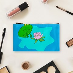 Frog Flower Lilypad Lily Pad Water Cosmetic Bag (small)  by BangZart