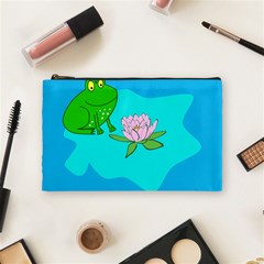 Frog Flower Lilypad Lily Pad Water Cosmetic Bag (medium)  by BangZart