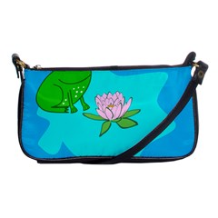 Frog Flower Lilypad Lily Pad Water Shoulder Clutch Bags by BangZart