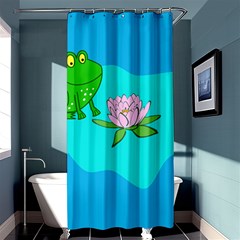 Frog Flower Lilypad Lily Pad Water Shower Curtain 36  X 72  (stall)  by BangZart