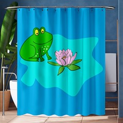 Frog Flower Lilypad Lily Pad Water Shower Curtain 60  X 72  (medium)  by BangZart