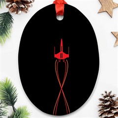 Ship Space Spaceship Oval Ornament (two Sides) by BangZart