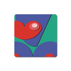 Clipart Portrait Illustration Square Magnet by BangZart