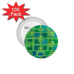 Green Abstract Geometric 1 75  Buttons (100 Pack)  by BangZart