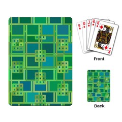 Green Abstract Geometric Playing Card by BangZart