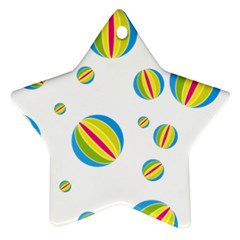 Balloon Ball District Colorful Star Ornament (two Sides) by BangZart