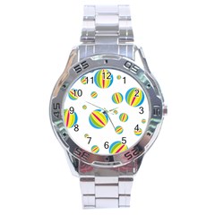 Balloon Ball District Colorful Stainless Steel Analogue Watch by BangZart