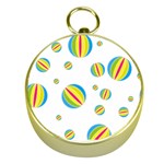 Balloon Ball District Colorful Gold Compasses Front