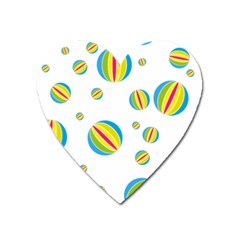 Balloon Ball District Colorful Heart Magnet by BangZart