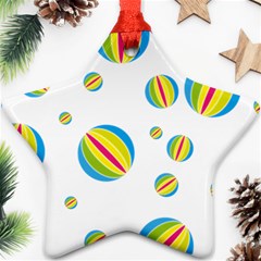 Balloon Ball District Colorful Star Ornament (two Sides) by BangZart