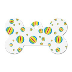 Balloon Ball District Colorful Dog Tag Bone (one Side) by BangZart