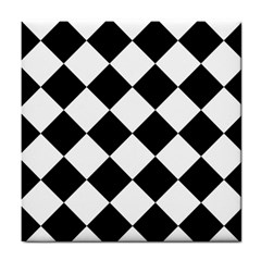 Grid Domino Bank And Black Tile Coasters