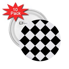 Grid Domino Bank And Black 2.25  Buttons (10 pack) 