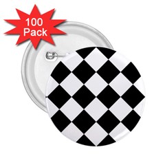 Grid Domino Bank And Black 2.25  Buttons (100 pack) 