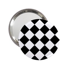 Grid Domino Bank And Black 2.25  Handbag Mirrors