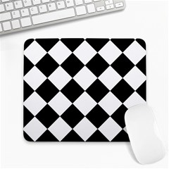 Grid Domino Bank And Black Large Mousepads