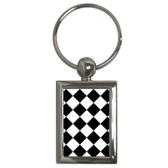 Grid Domino Bank And Black Key Chains (Rectangle) 