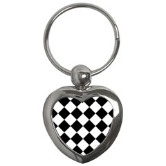 Grid Domino Bank And Black Key Chains (Heart) 