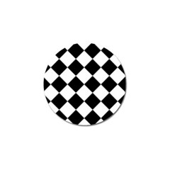 Grid Domino Bank And Black Golf Ball Marker