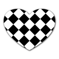 Grid Domino Bank And Black Heart Mousepads