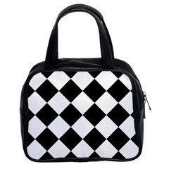 Grid Domino Bank And Black Classic Handbags (2 Sides)