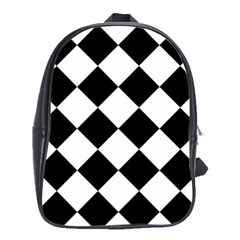 Grid Domino Bank And Black School Bag (Large)