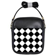 Grid Domino Bank And Black Girls Sling Bags