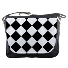 Grid Domino Bank And Black Messenger Bags