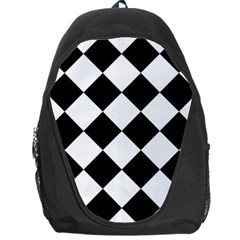 Grid Domino Bank And Black Backpack Bag