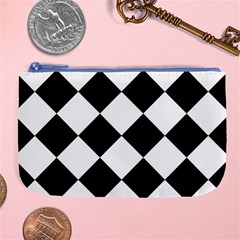 Grid Domino Bank And Black Large Coin Purse