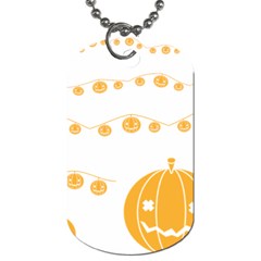 Pumpkin Halloween Deco Garland Dog Tag (two Sides) by BangZart