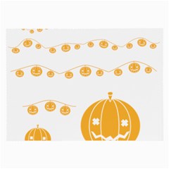 Pumpkin Halloween Deco Garland Large Glasses Cloth (2-side) by BangZart