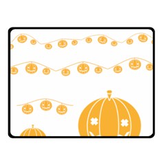 Pumpkin Halloween Deco Garland Fleece Blanket (small) by BangZart