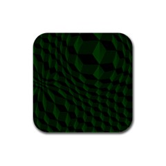 Pattern Dark Texture Background Rubber Square Coaster (4 Pack)  by BangZart