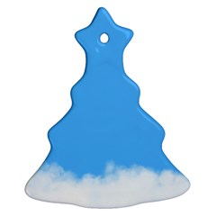 Sky Blue Blue Sky Clouds Day Christmas Tree Ornament (two Sides) by BangZart