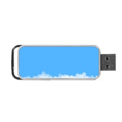 Sky Blue Blue Sky Clouds Day Portable Usb Flash (two Sides) by BangZart