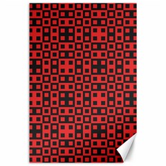 Abstract Background Red Black Canvas 24  X 36  by BangZart