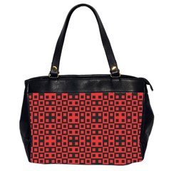 Abstract Background Red Black Office Handbags (2 Sides)  by BangZart