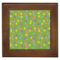 Balloon Grass Party Green Purple Framed Tiles by BangZart