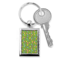 Balloon Grass Party Green Purple Key Chains (rectangle)  by BangZart