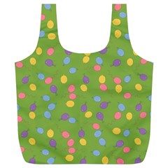 Balloon Grass Party Green Purple Full Print Recycle Bags (l)  by BangZart