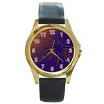 Sylvester New Year S Day Year Party Round Gold Metal Watch Front