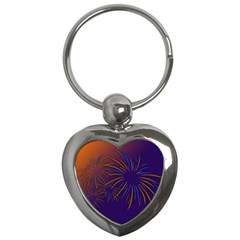 Sylvester New Year S Day Year Party Key Chains (heart)  by BangZart